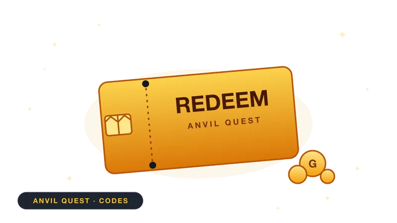 Anvil Quest code redemption screen