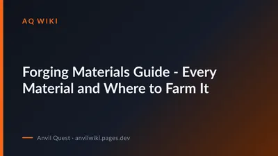 Forging Materials Guide - Every Material and Where to Farm It